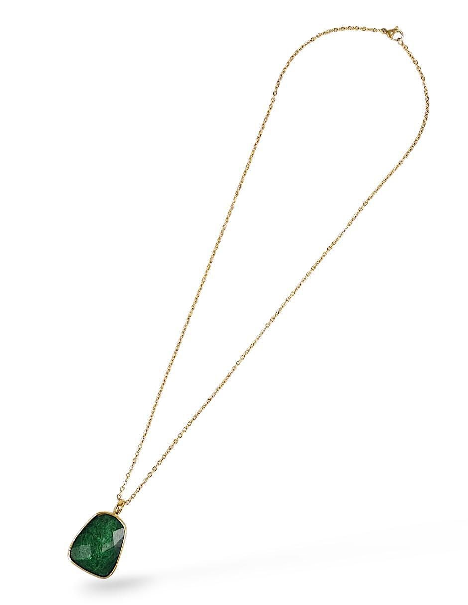 Collar, pulsera, anillo y aretes cristal