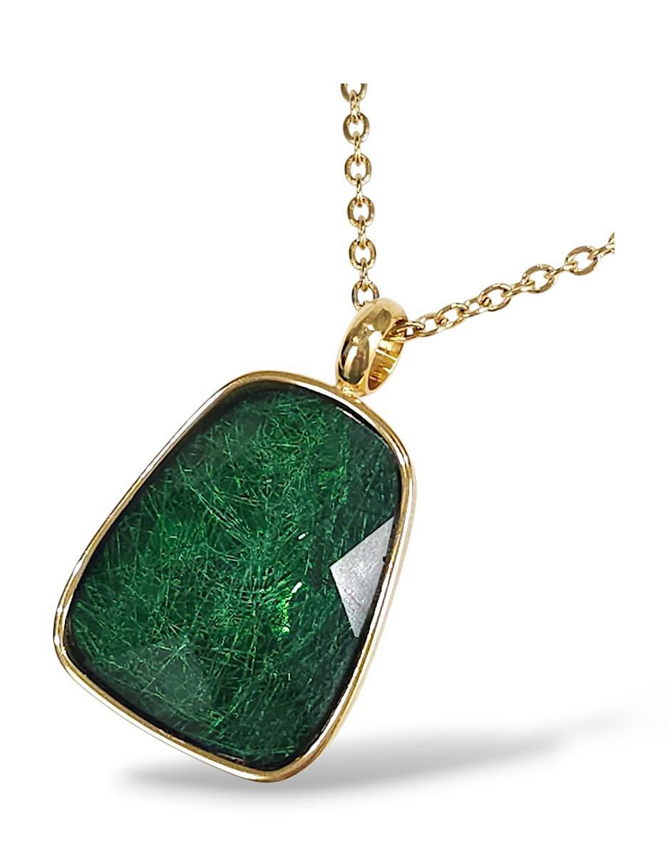 Collar, pulsera, anillo y aretes cristal