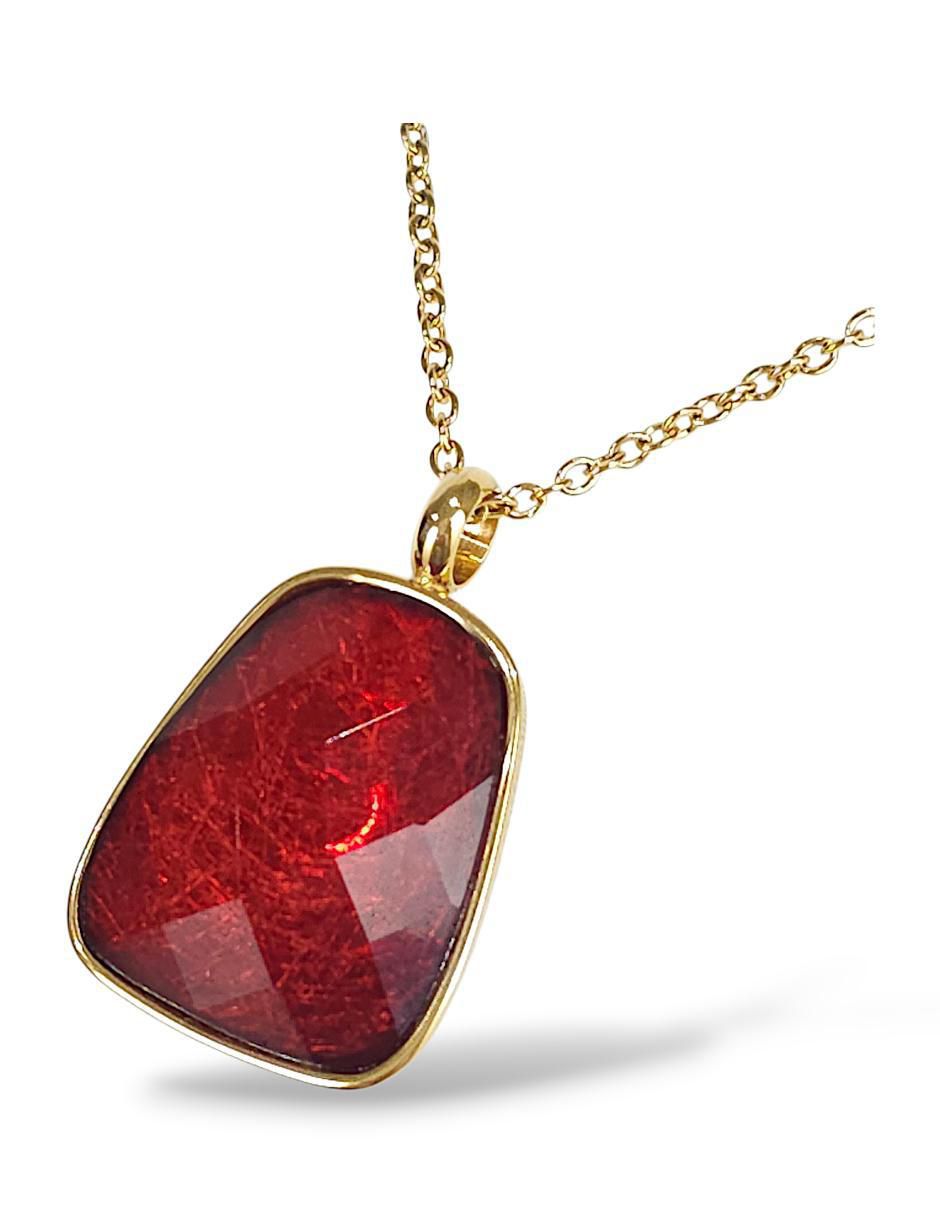 Collar, pulsera, anillo y aretes cristal