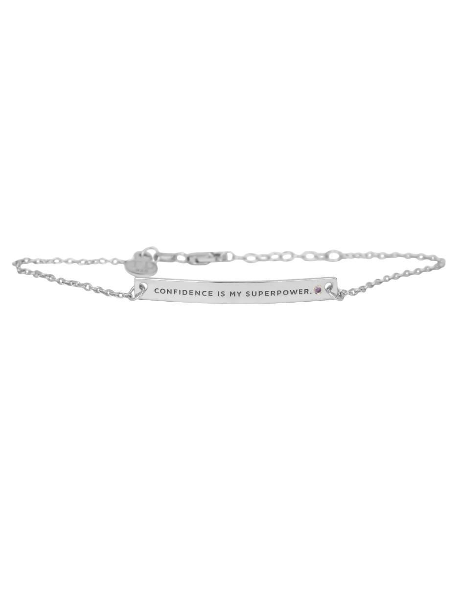 Pulsera de plata con swarovski p 925 Empowerment & Self-Love con acabado brillante