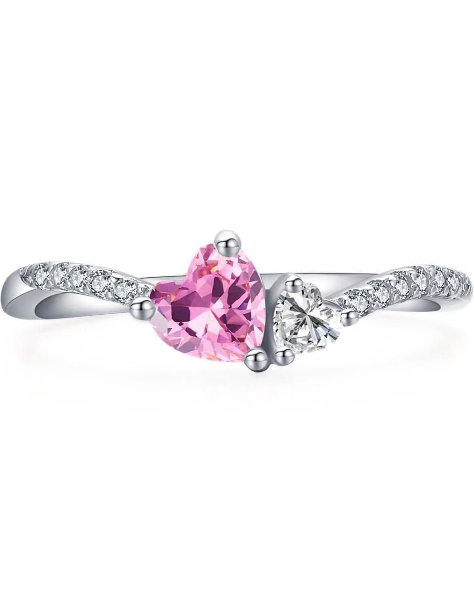 Anillo de corazón Infinity Of Love P 925 de plata zirconia cúbica brillante