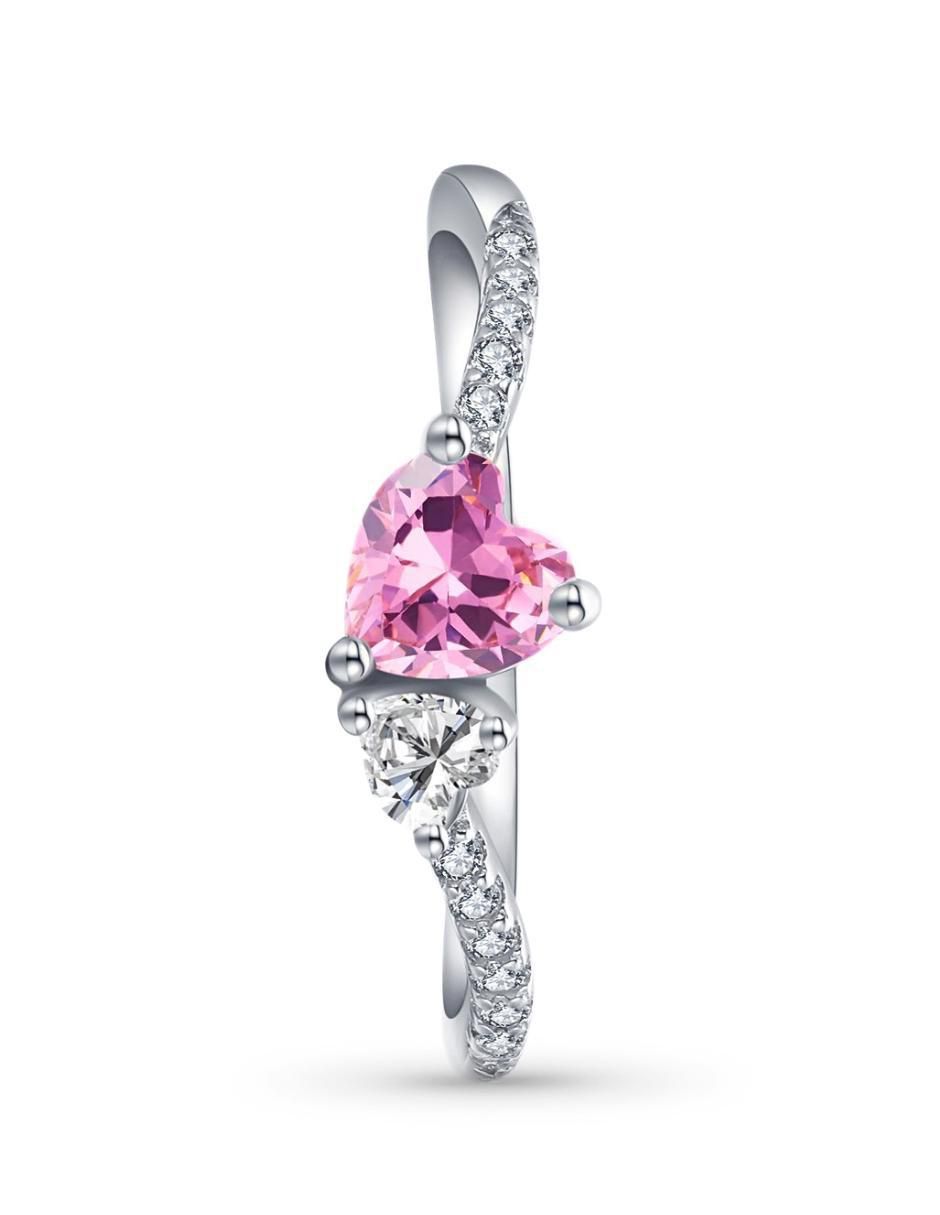 Anillo de corazón Infinity Of Love P 925 de plata zirconia cúbica brillante