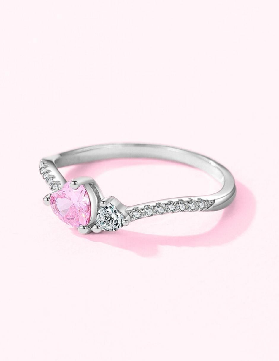 Anillo de corazón Infinity Of Love P 925 de plata zirconia cúbica brillante