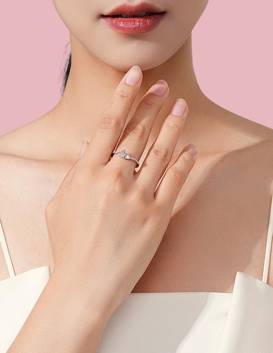 Anillo de corazón Infinity Of Love P 925 de plata zirconia cúbica brillante