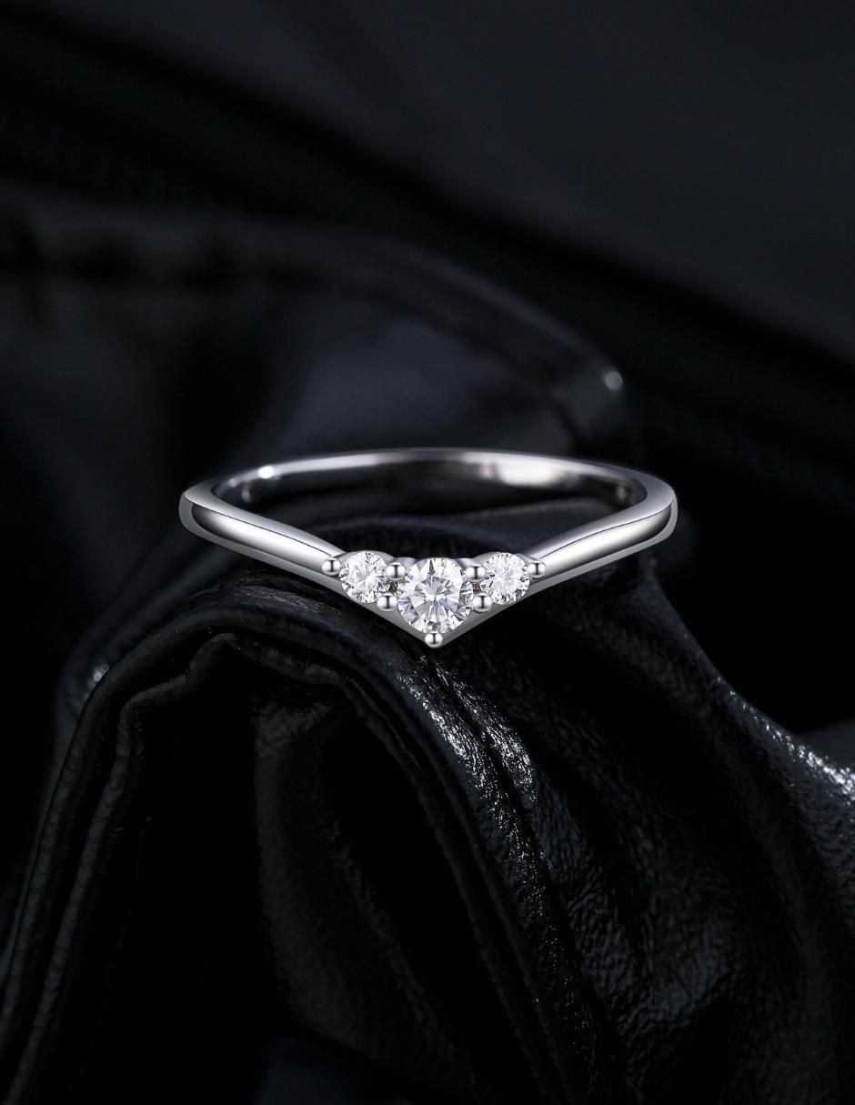 Anillo redondo Infinity Of Love P 925 de plata moissanita brillante 4