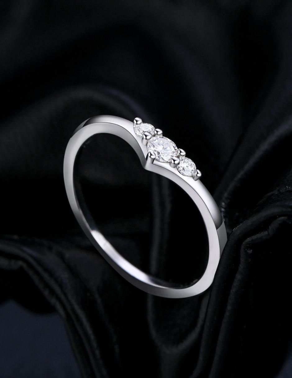 Anillo redondo Infinity Of Love P 925 de plata moissanita brillante 2