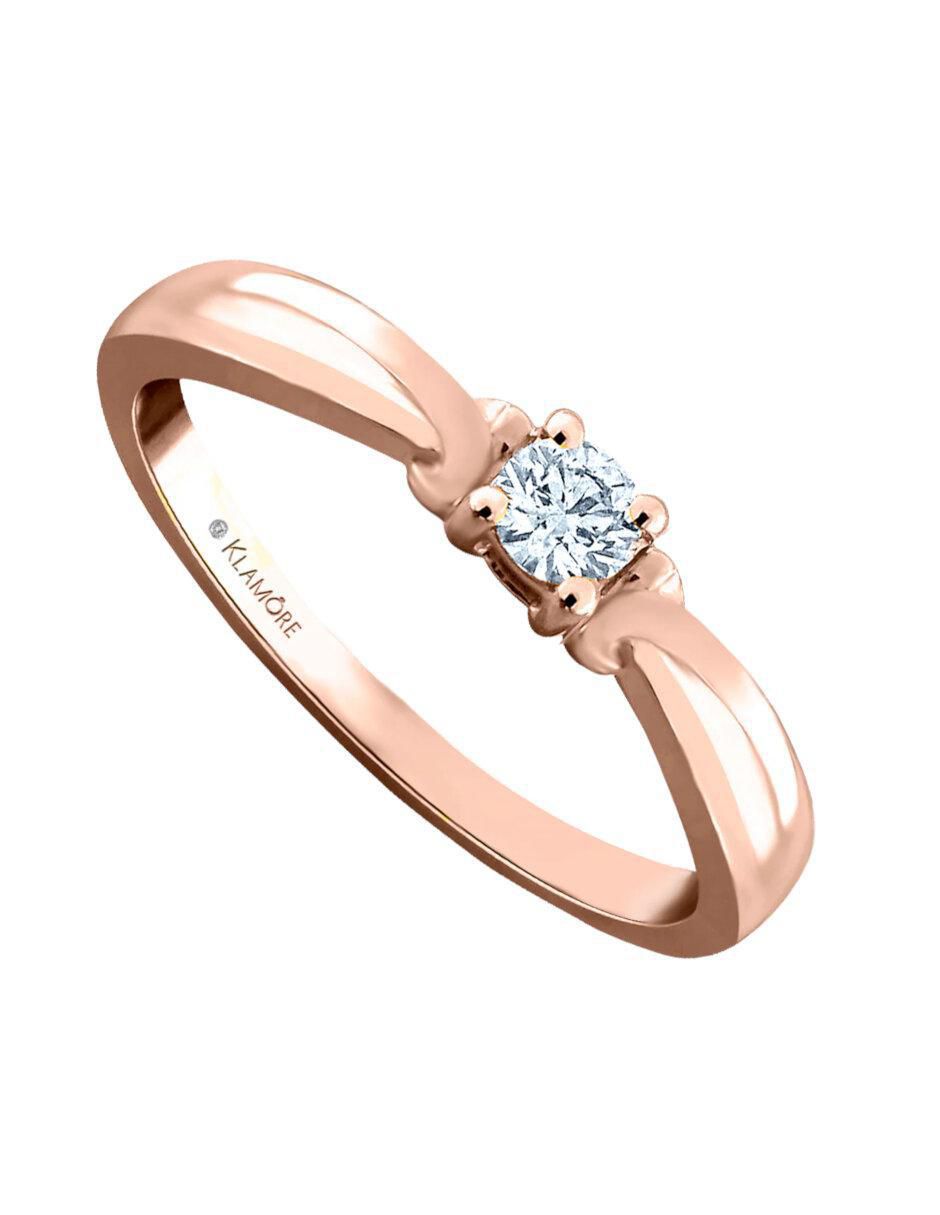Solitario 14 k Esther diamante 5