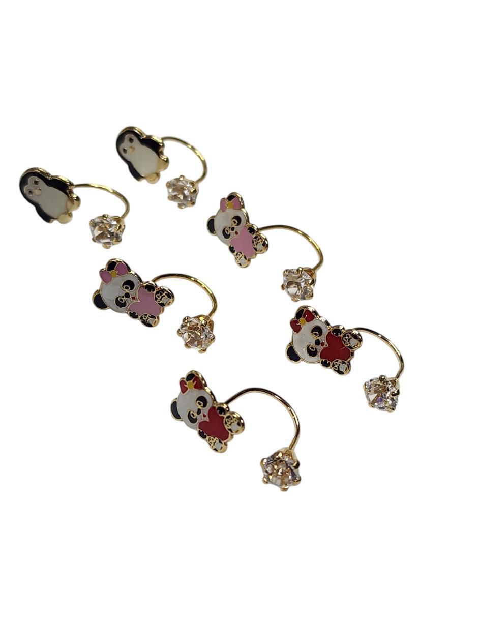 Set de aretes 14 K con acabado chapa de oro 3