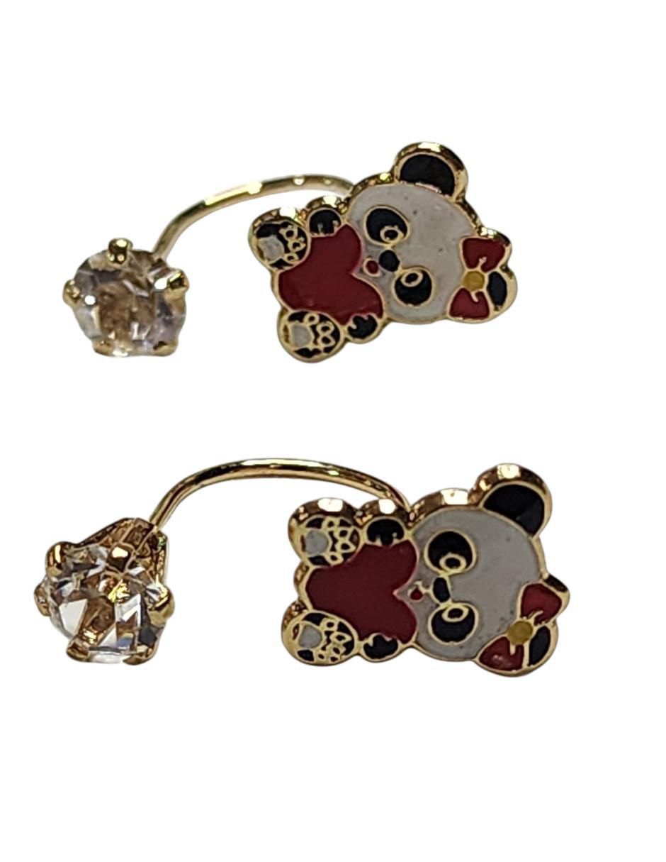 Set de aretes 14 K con acabado chapa de oro 4