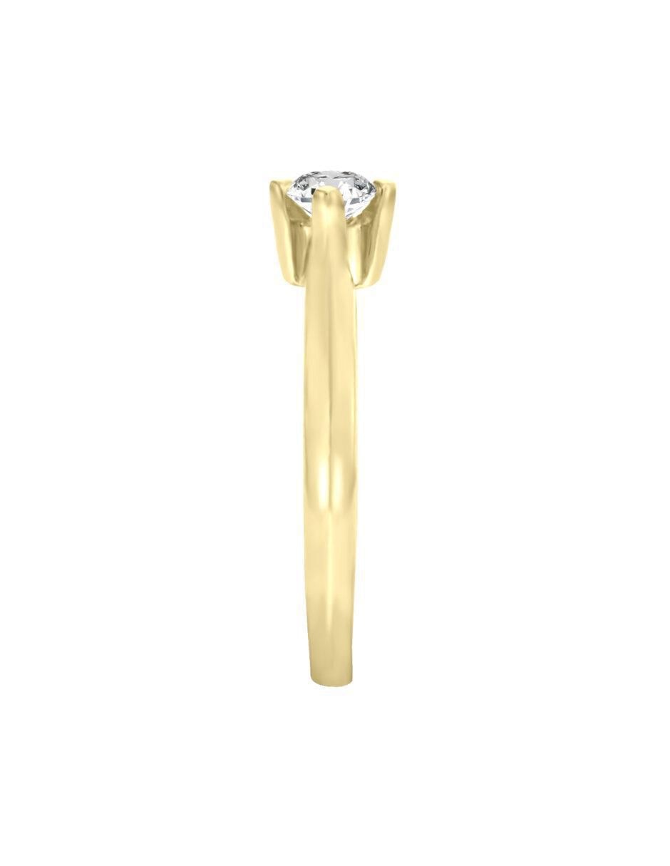 Solitario 14 k Celene diamante 5
