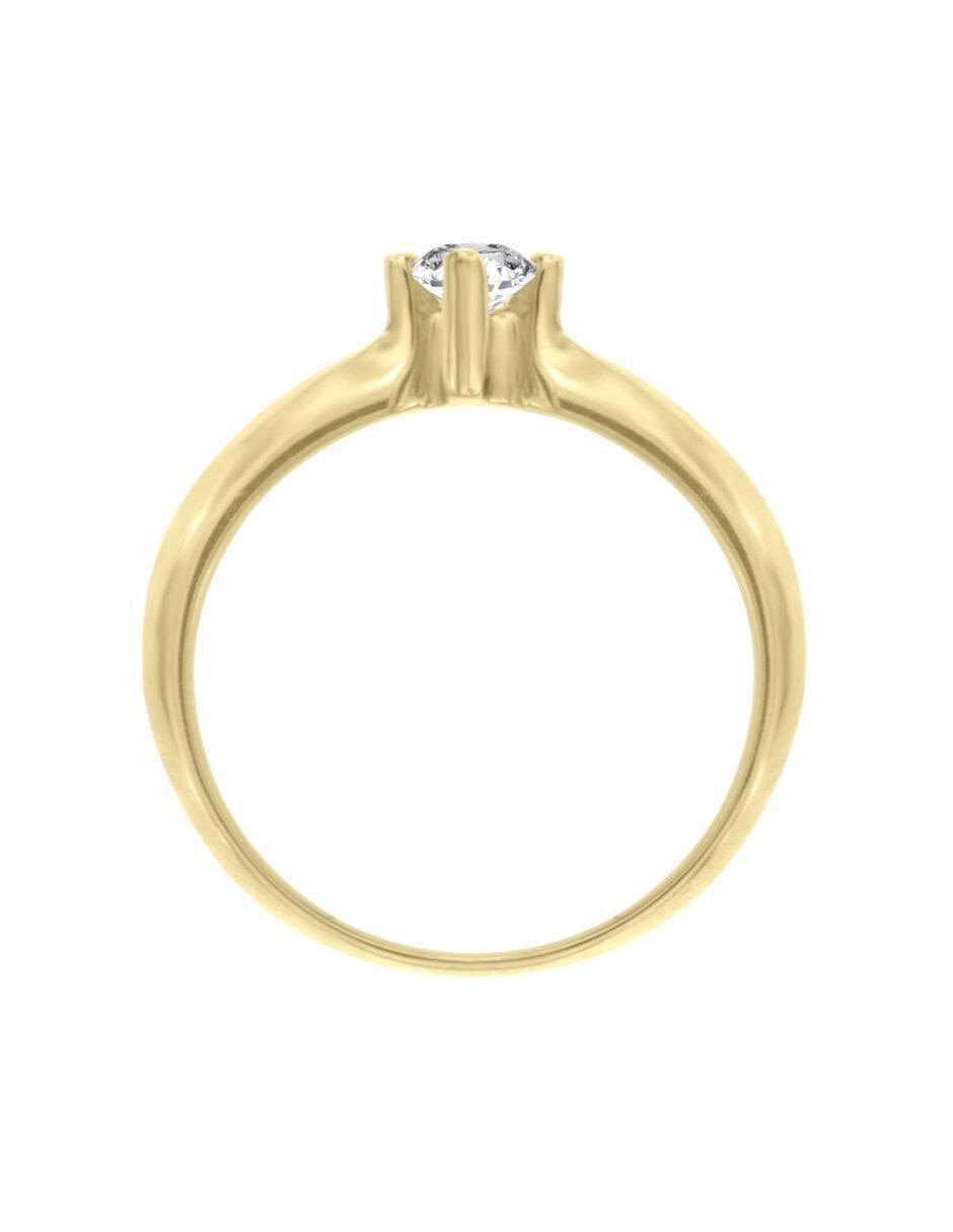 Solitario 14 k Celene diamante 4