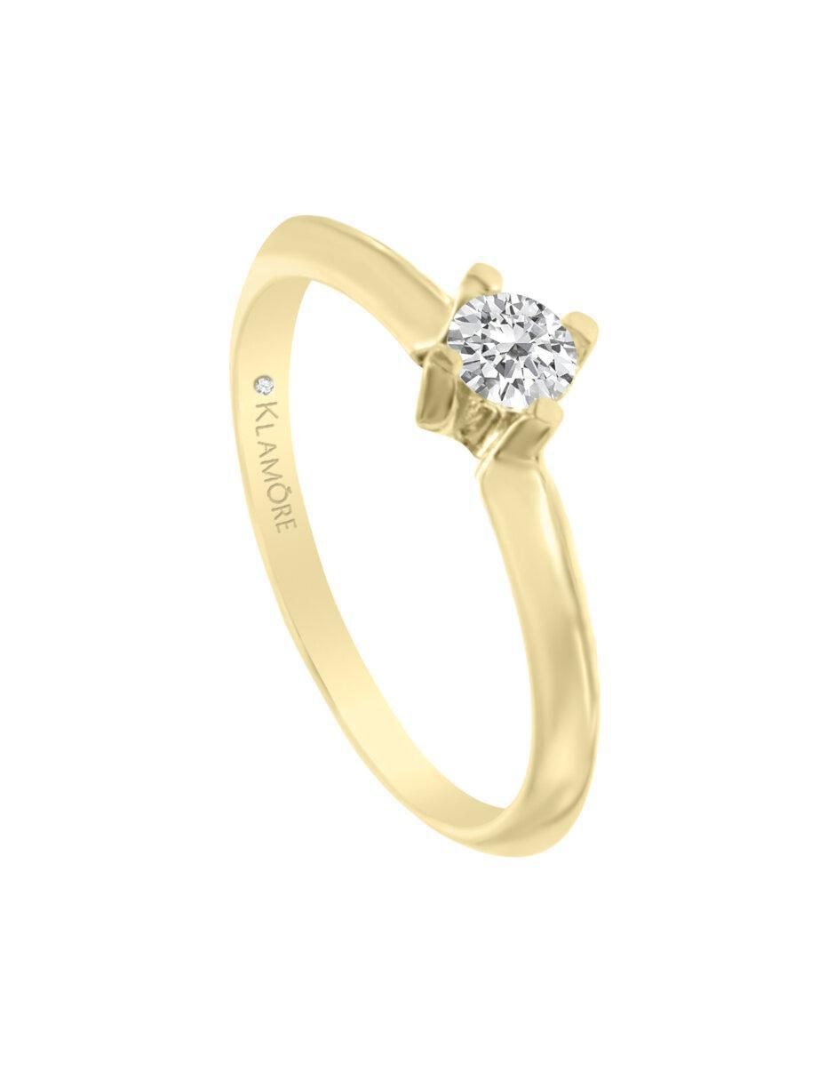 Solitario 14 k Celene diamante 3