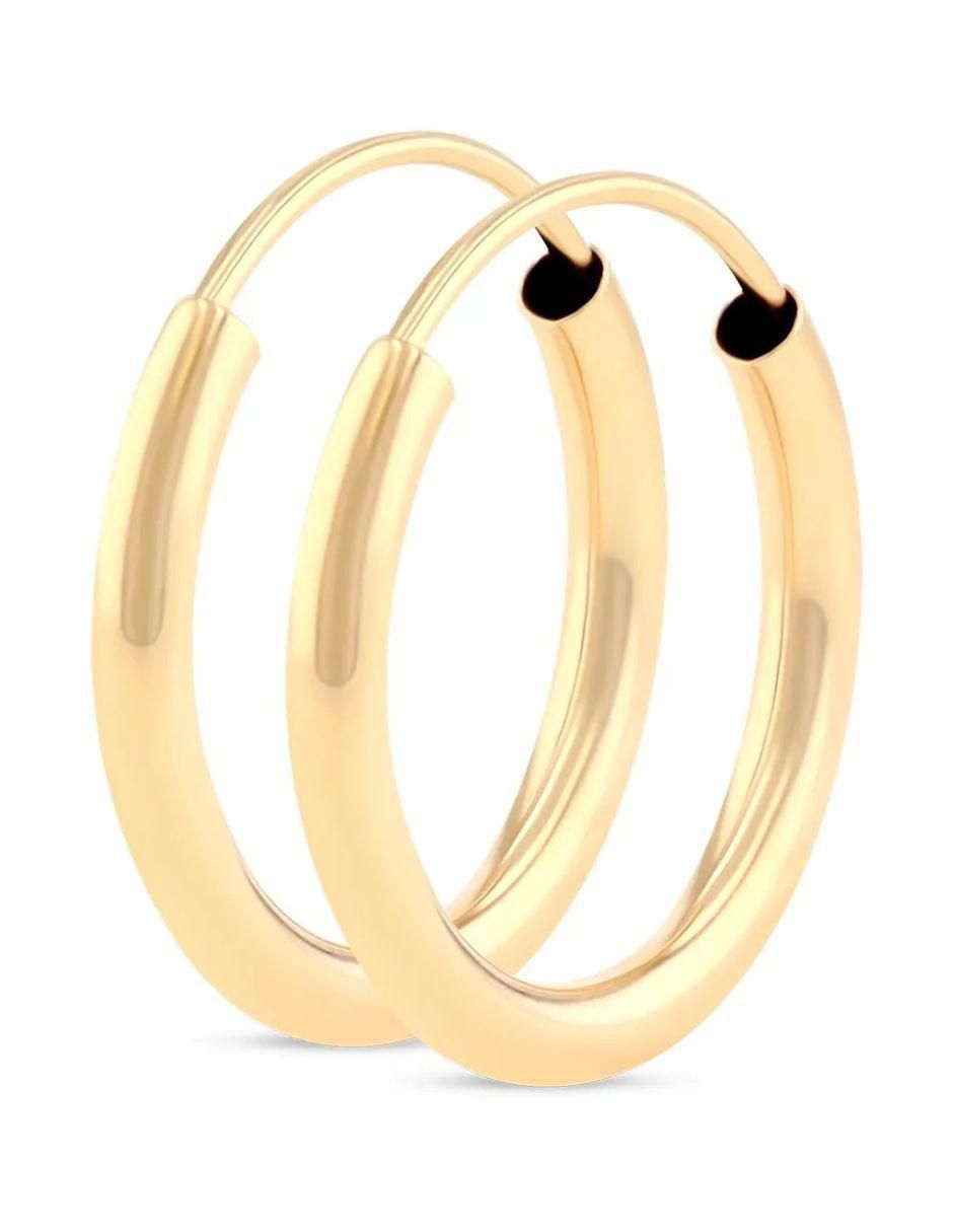 Arracadas joyerías bizzarro de oro amarillo 14 k con acabado brillante