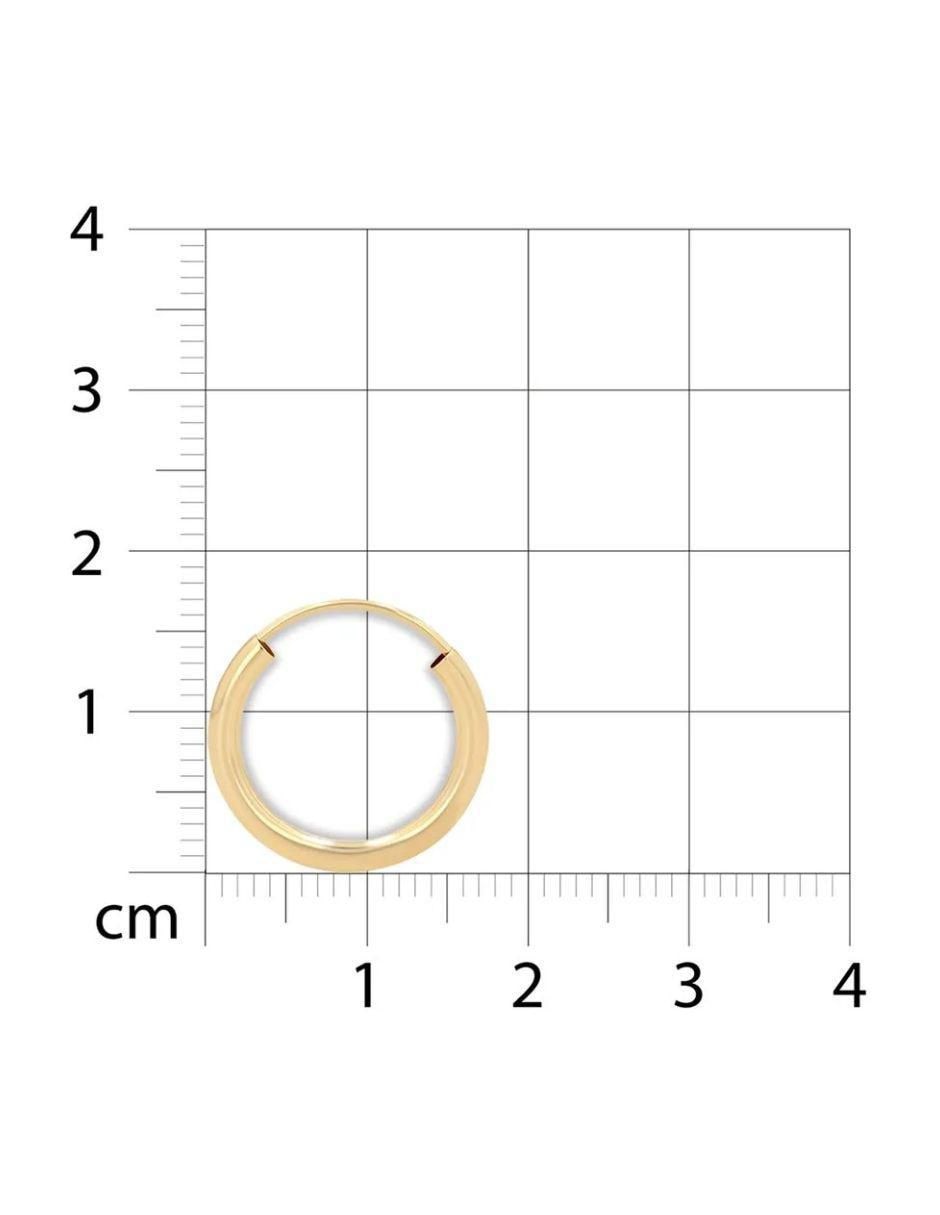 Arracadas joyerías bizzarro de oro amarillo 14 k con acabado brillante