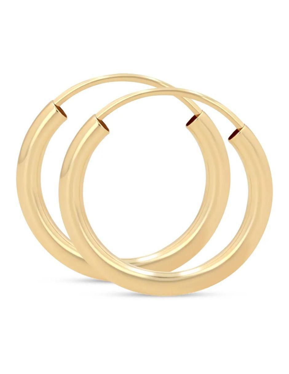 Arracadas de oro amarillo 14 k con acabado brillante Arracadas de oro amarillo 14 k con acabado brillante