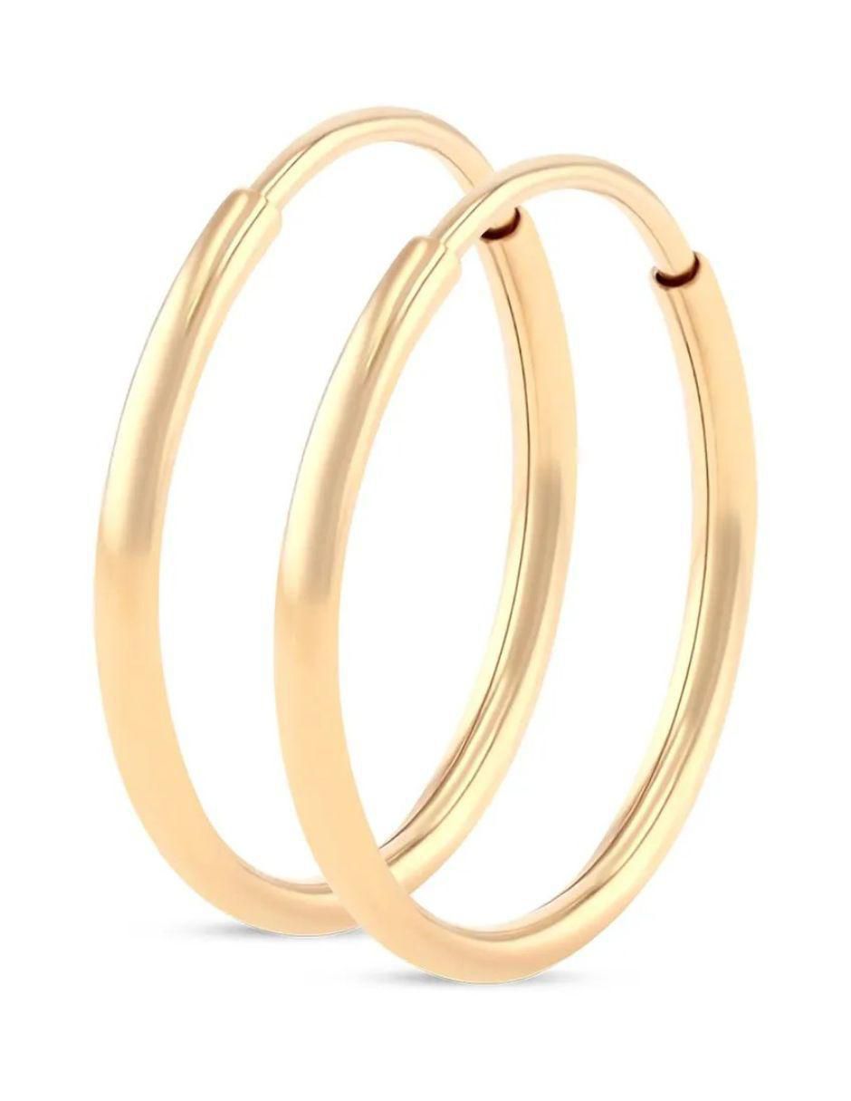 Arracadas de oro amarillo 14 k con acabado brillante Arracadas de oro amarillo 14 k con acabado brillante