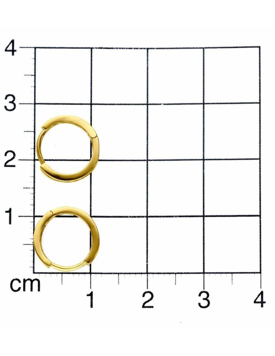 Arracadas de oro amarillo 14 K con acabado pavé 3