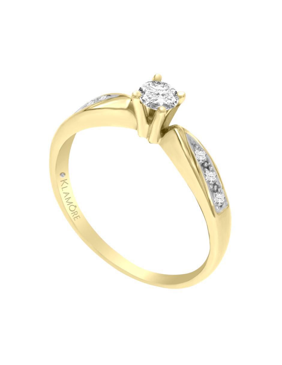 Anillo de compromiso 14 k Amali diamante 3