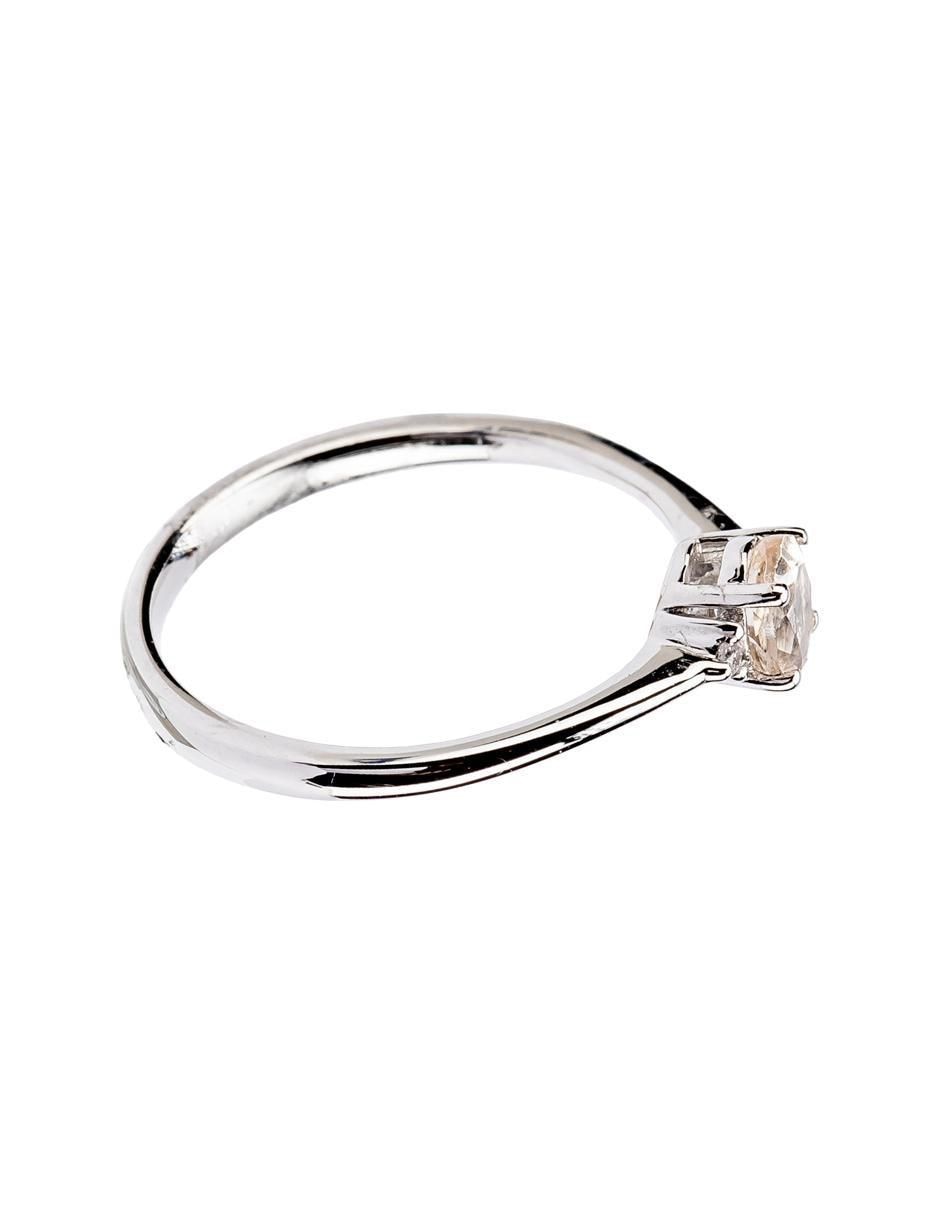 Anillo redondo 14 k de oro morganita troquelado 3