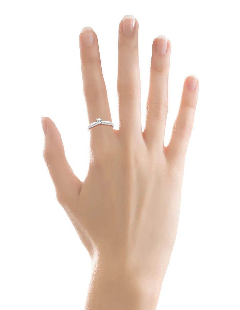 Solitario de oro blanco 14 k diamante