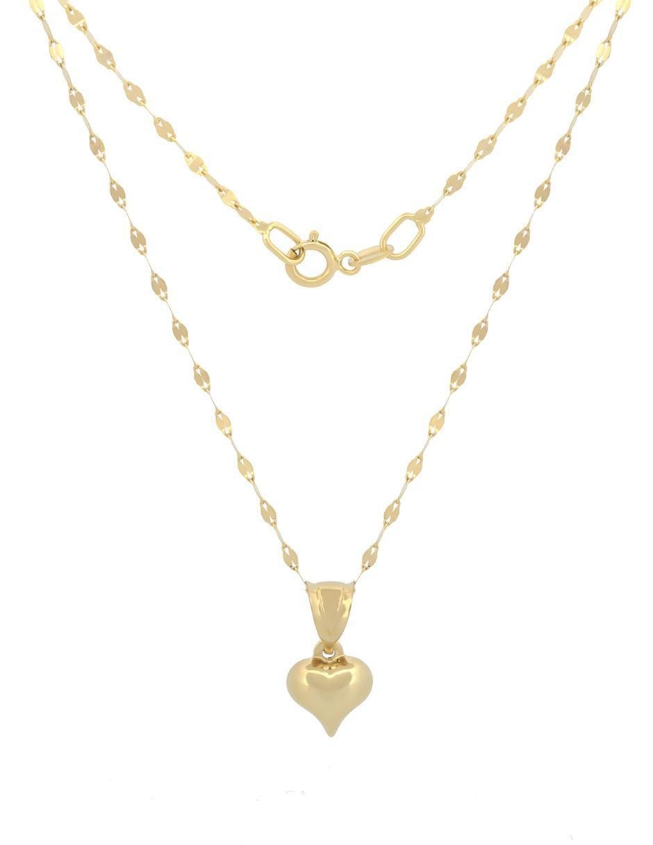 Collar corazón de oro 14 K 2