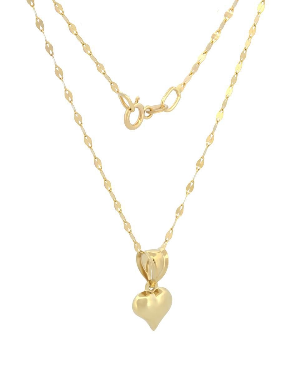 Collar corazón de oro 14 K 3