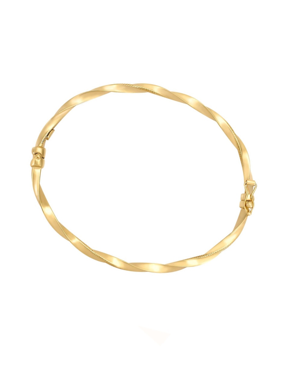 Brazalete de oro amarillo 14 K acabado pulido Brazalete de oro amarillo 14 K acabado pulido