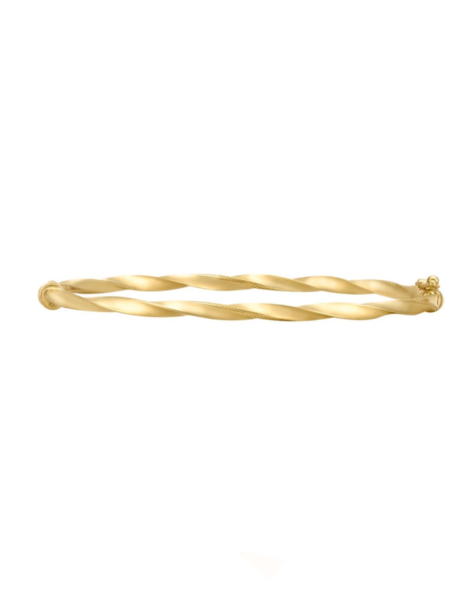 Brazalete de oro amarillo 14 K acabado pulido 2