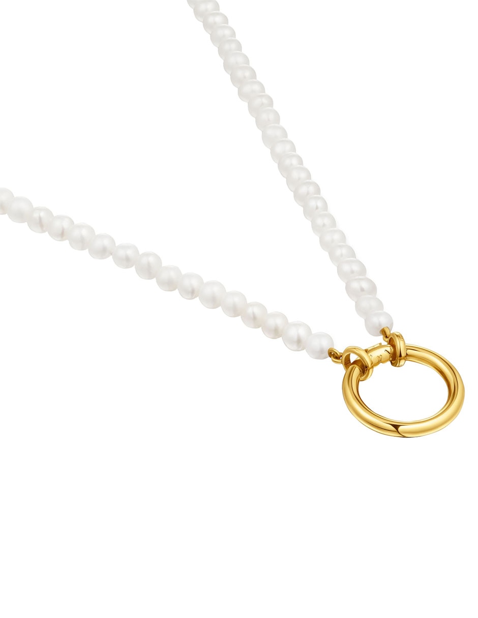 Collar circular Hold de plata con acabado baño de oro P 925 3