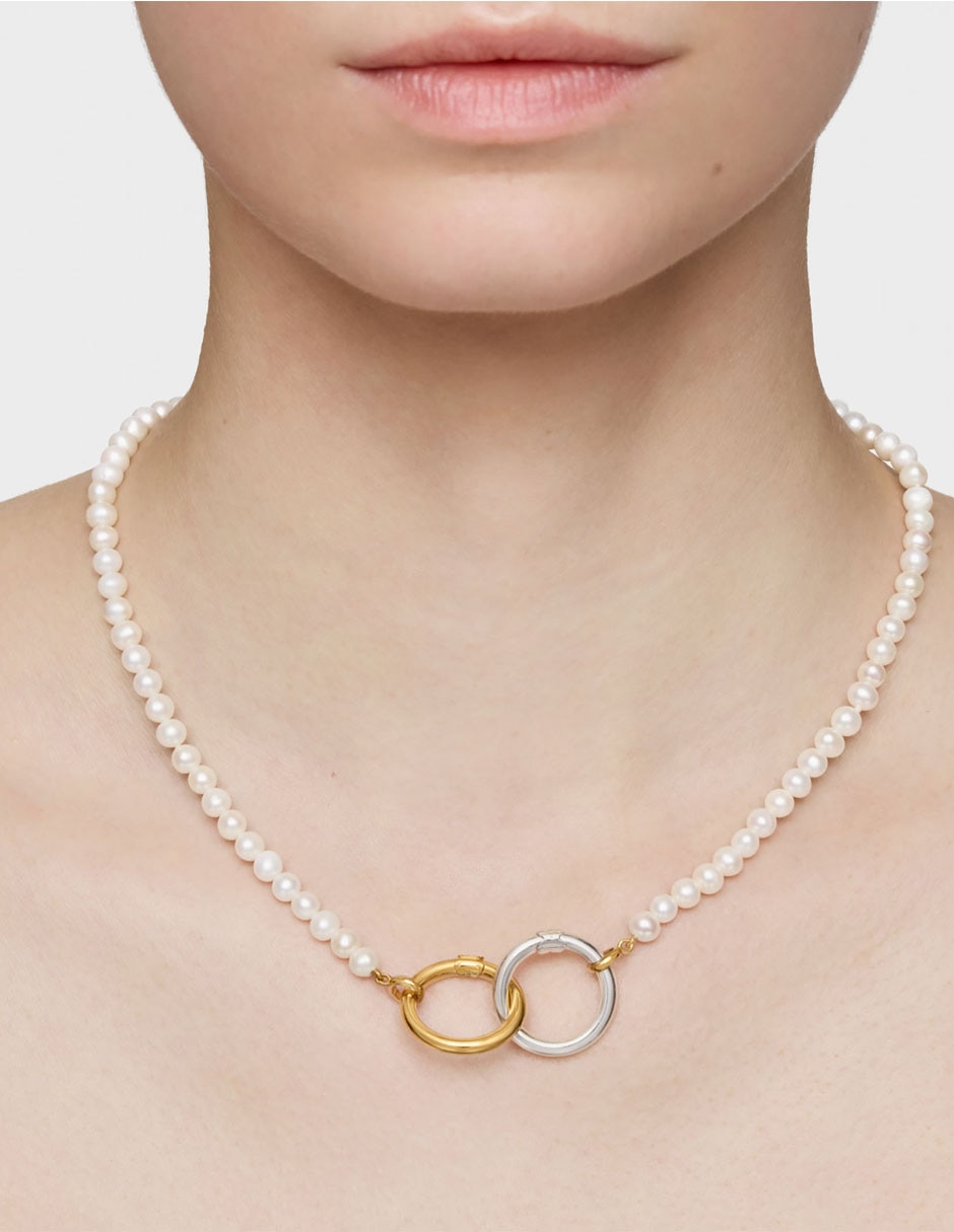 Collar circular Hold de plata con acabado baño de oro P 925 5