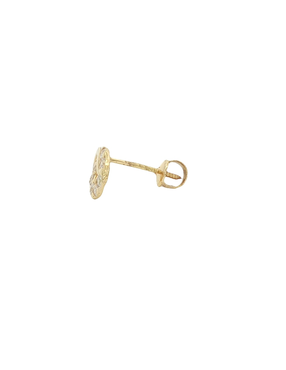 Aretes de aro de oro amarillo 14 K con acabado pulido 3