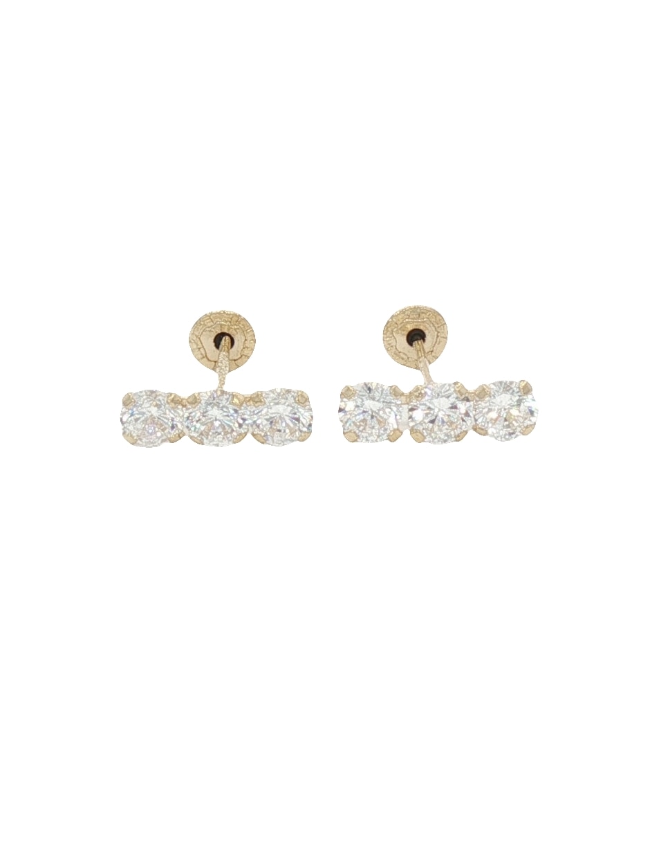 Broqueles de oro amarillo 14 K con acabado pulido Broqueles de oro amarillo 14 K con acabado pulido