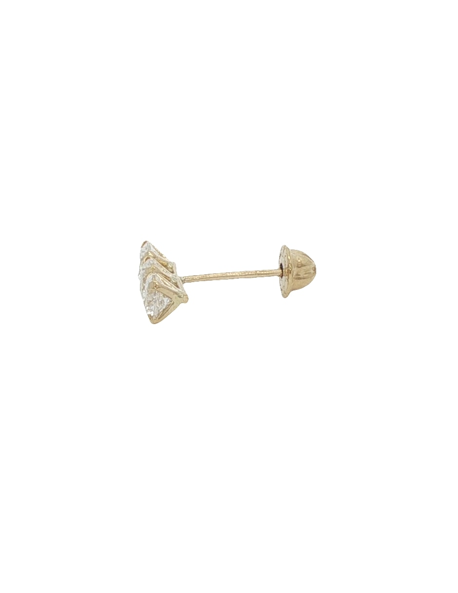 Broqueles de oro amarillo 14 K con acabado pulido 3