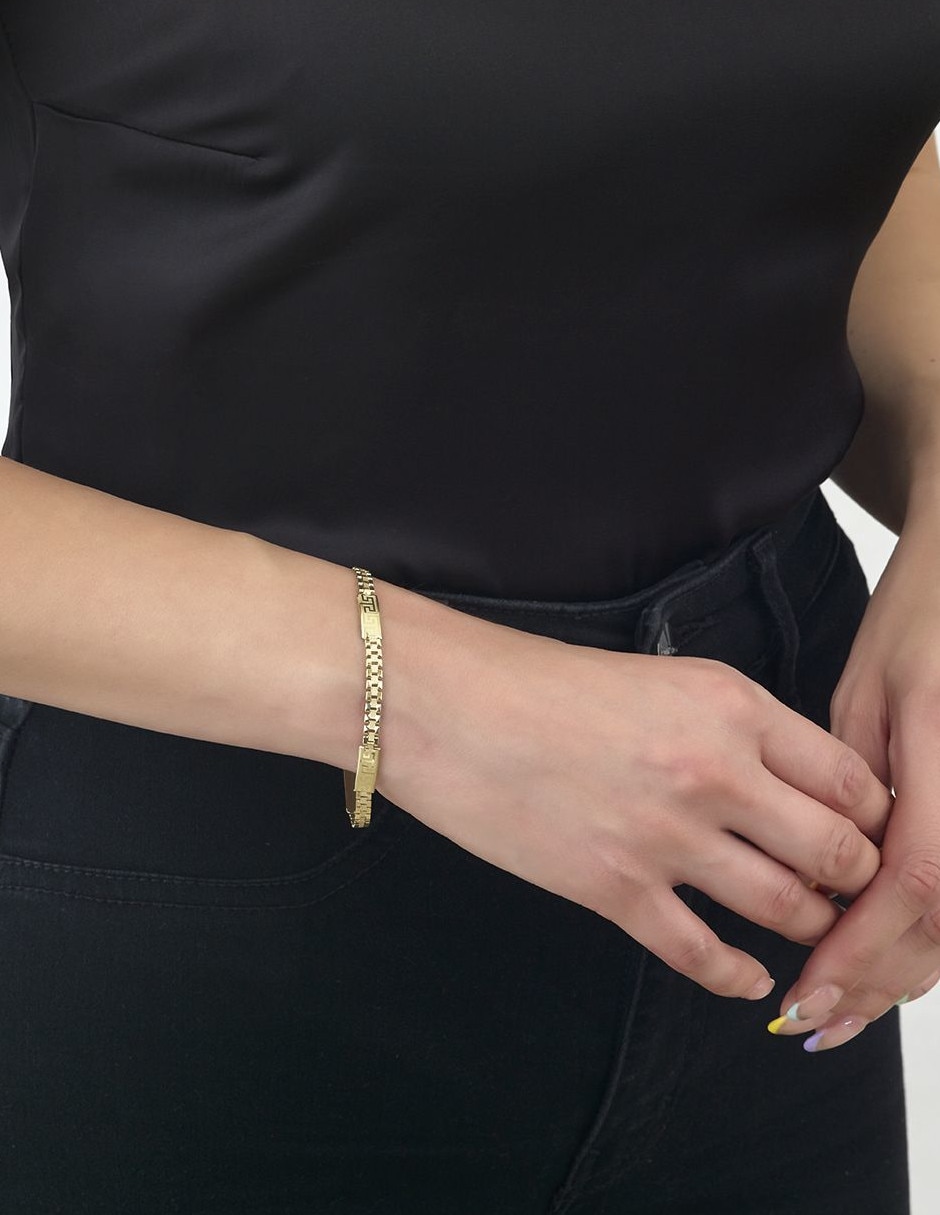 Pulsera de oro amarillo 14 K acabado pulido 3