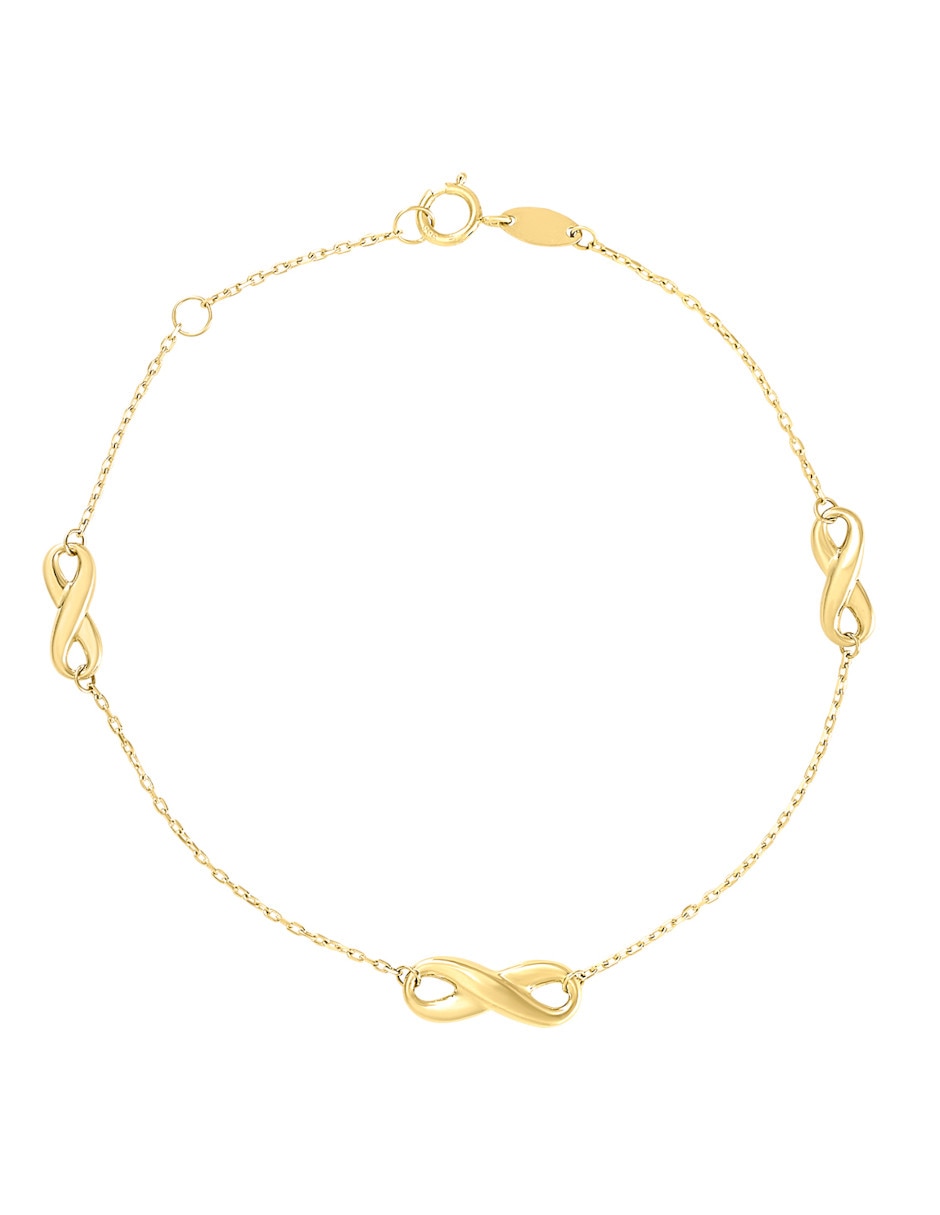 Pulsera de oro amarillo 14 K acabado pulido Pulsera de oro amarillo 14 K acabado pulido