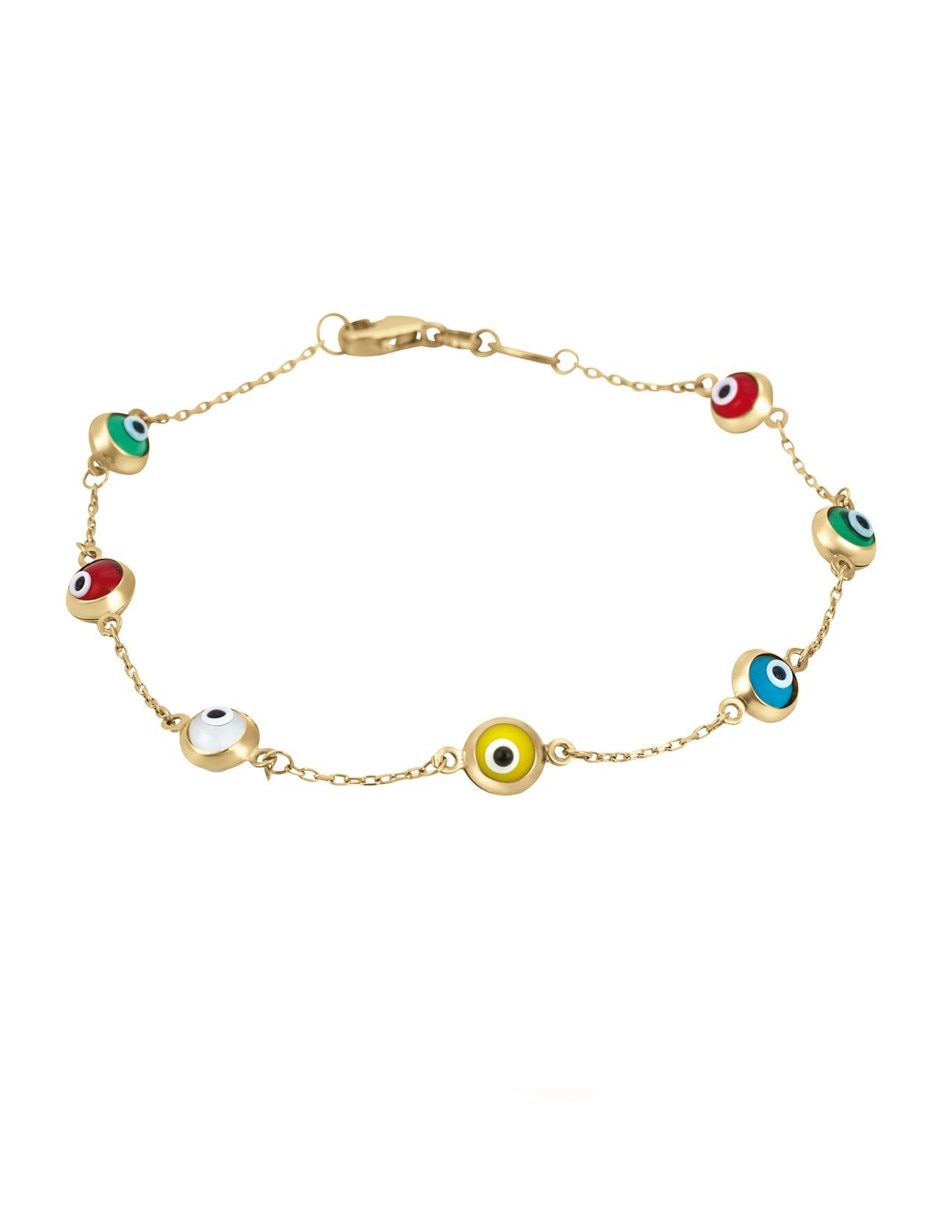 Pulsera de oro amarillo 14 K acabado pulido