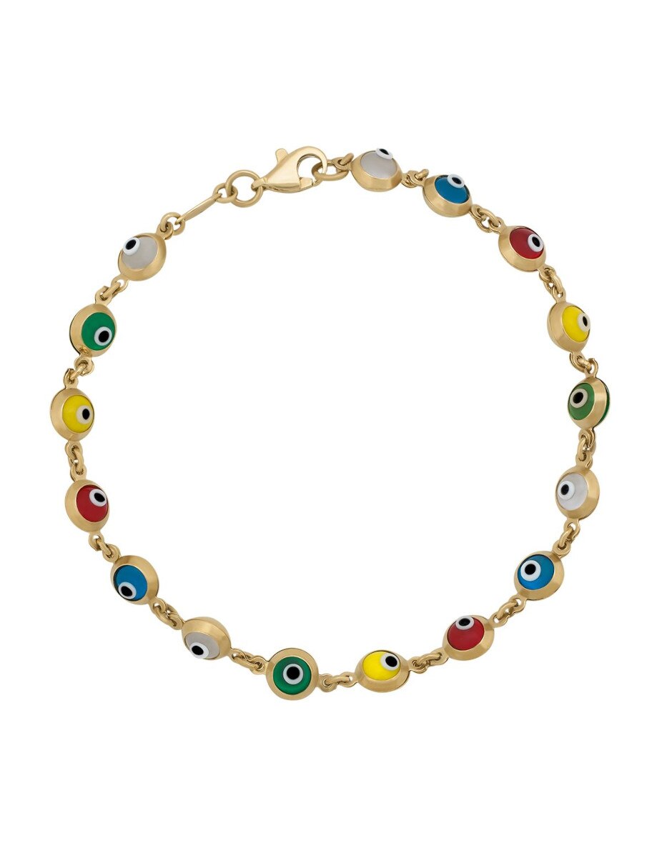 Pulsera de oro amarillo 14 K acabado pulido Pulsera de oro amarillo 14 K acabado pulido