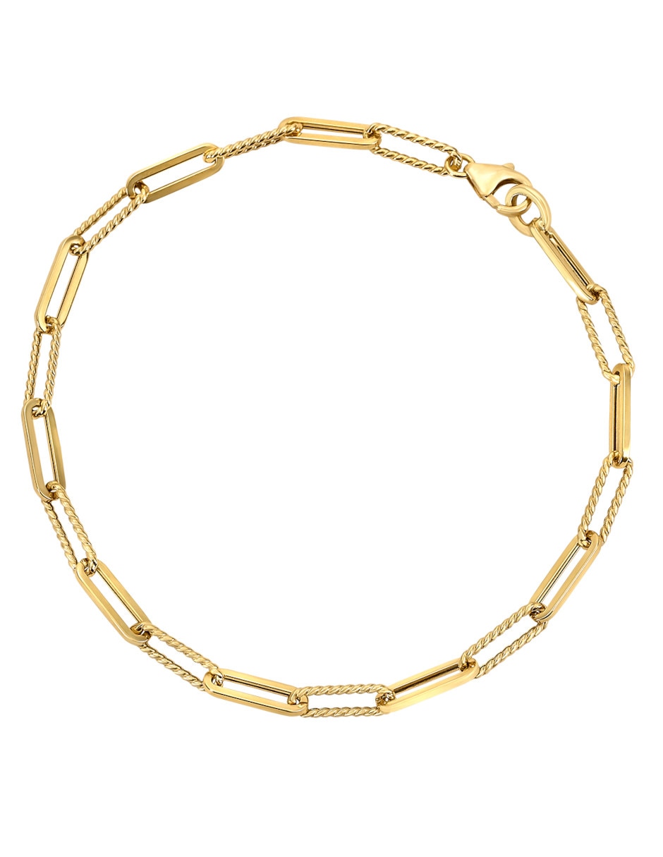 Pulsera de oro amarillo 14 K acabado pulido Pulsera de oro amarillo 14 K acabado pulido