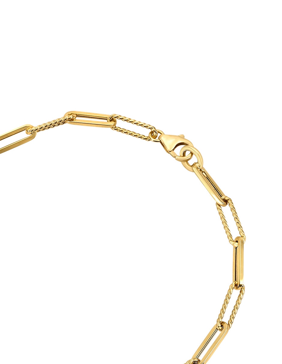 Pulsera de oro amarillo 14 K acabado pulido 3