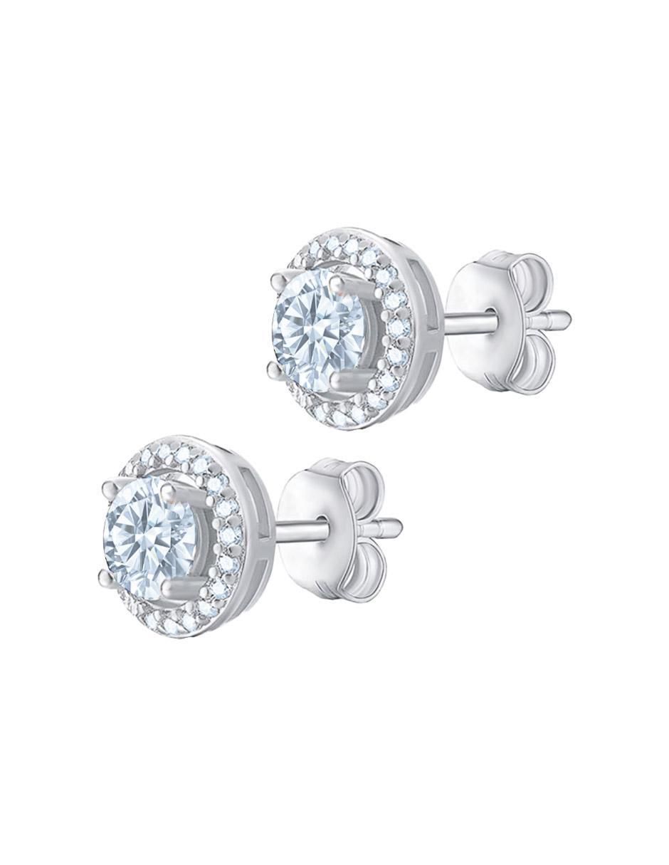 Broqueles redondos de plata P 925 con acabado plateado 3