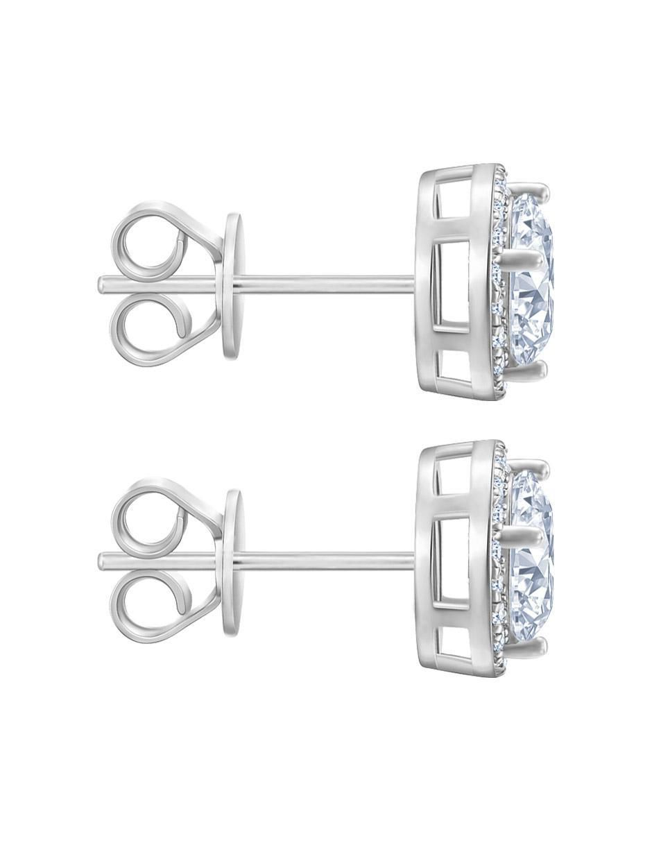 Broqueles redondos de plata P 925 con acabado plateado 4