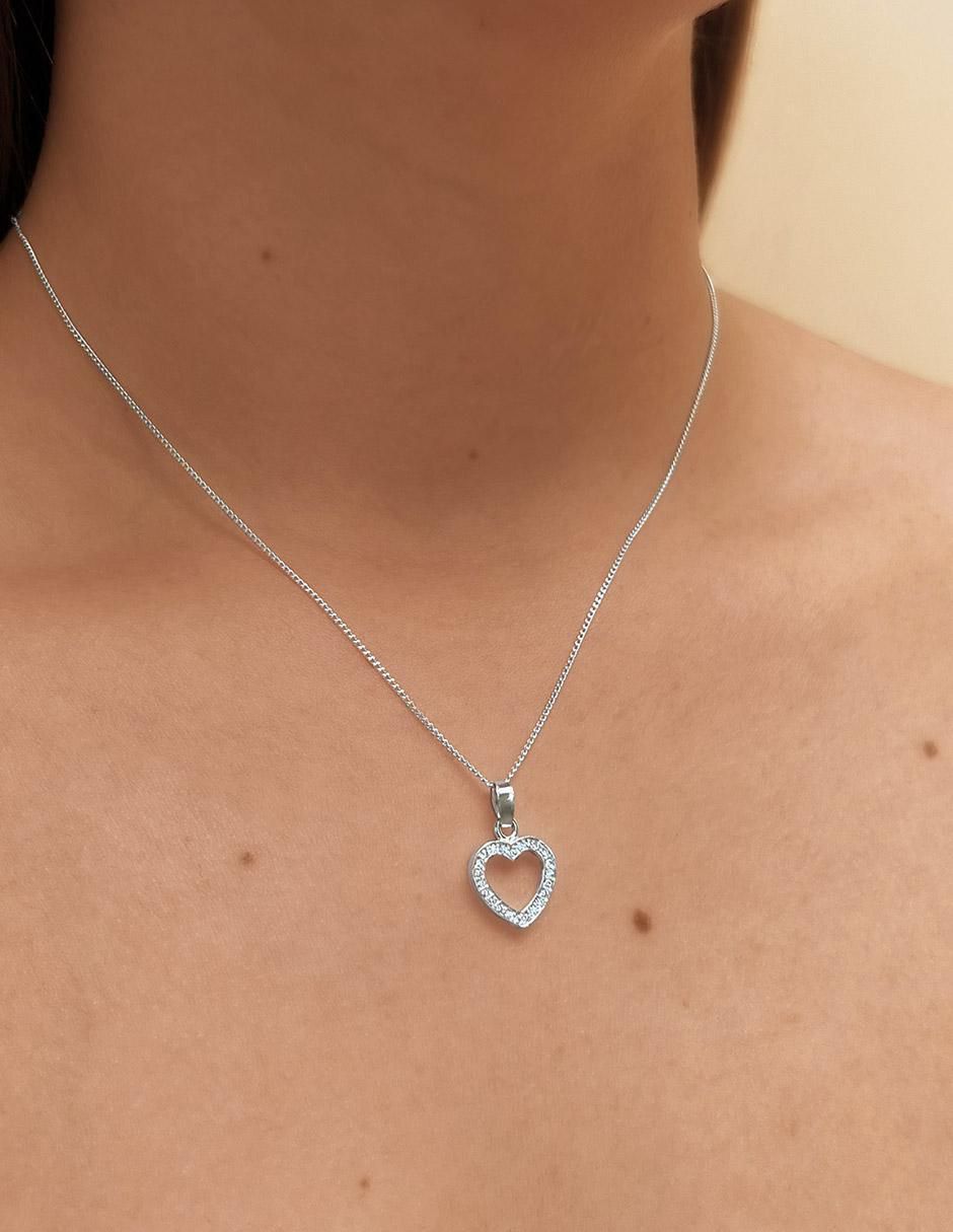 Collar corazón de plata P 925 4