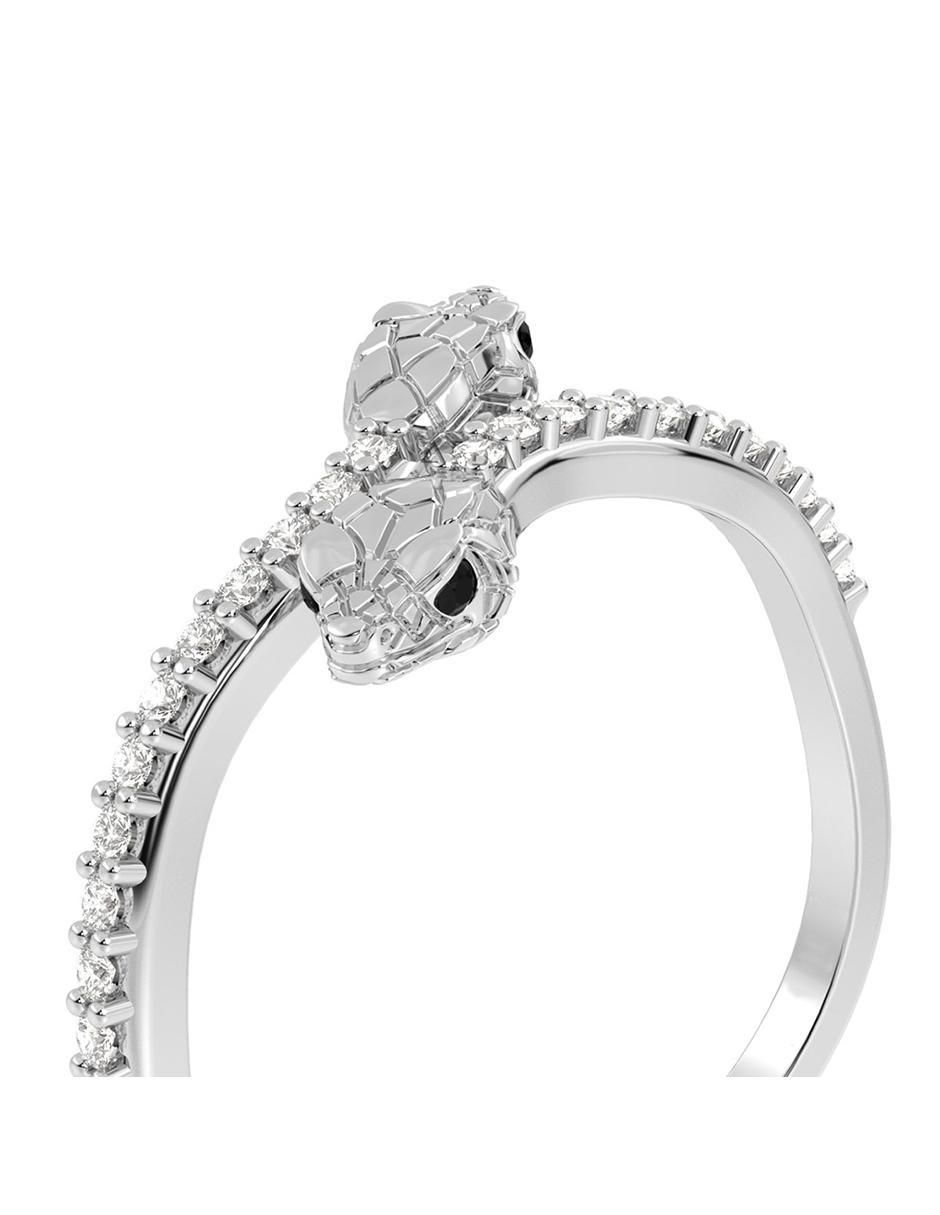 Anillo de serpiente 10 k de oro zirconia brillante 3