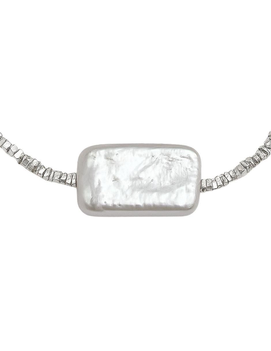 Pulsera de plata con perla cultivada P 925 Brillo acabado brillante