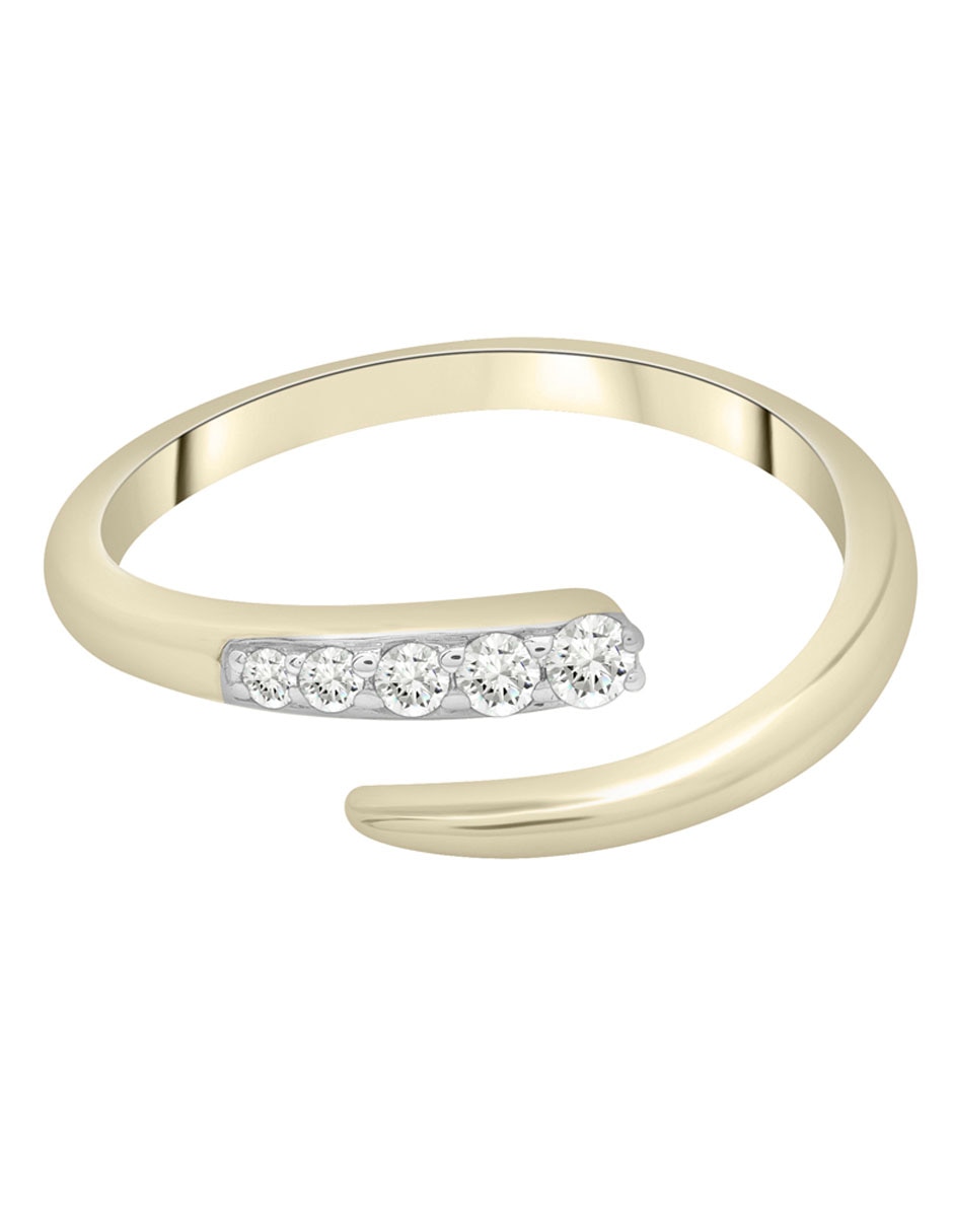 Anillo Mjj Brilliant Inc 14 k de oro diamante pavé