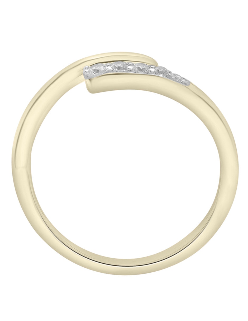 Anillo Mjj Brilliant Inc 14 k de oro diamante pavé