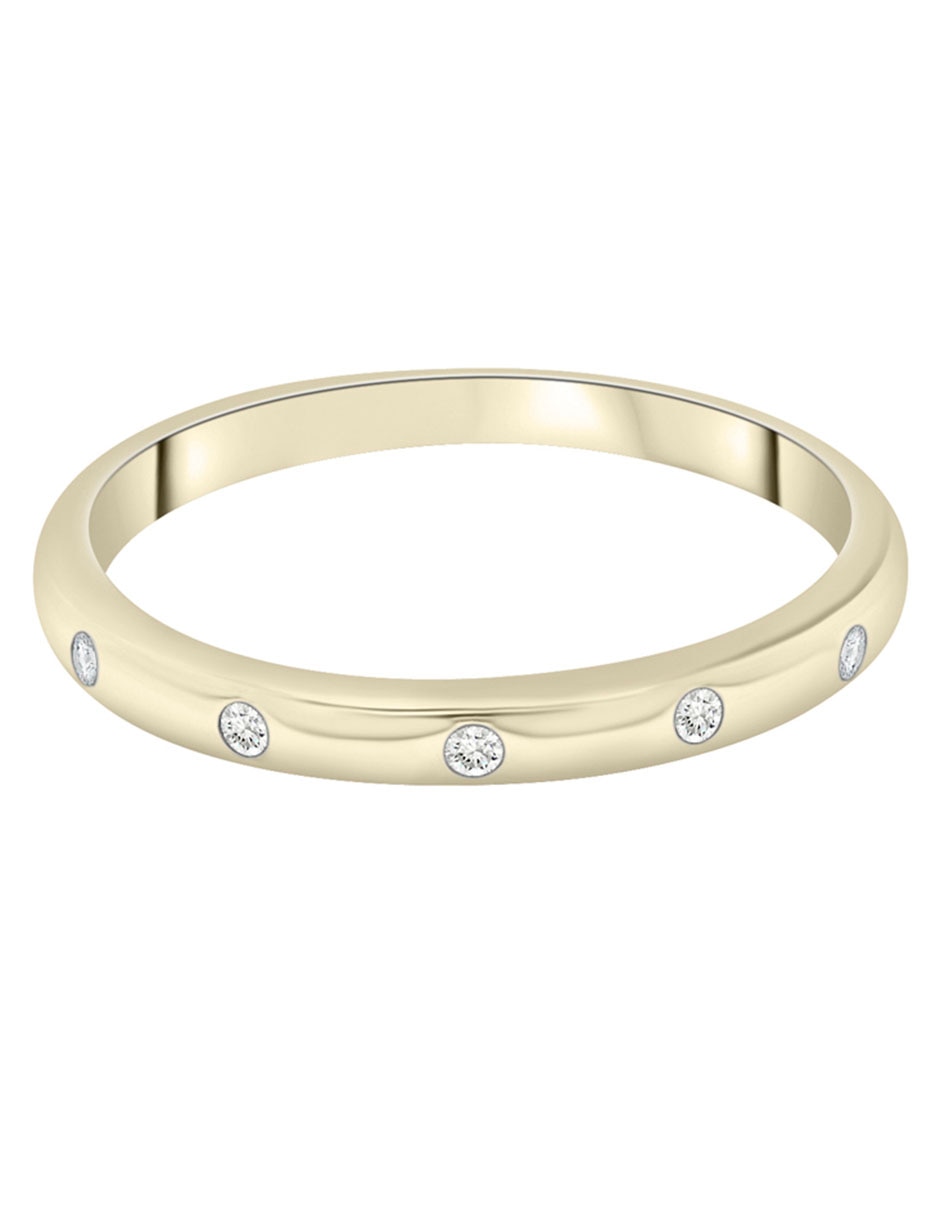 Anillo Mjj Brilliant Inc 14 k de oro diamante pavé