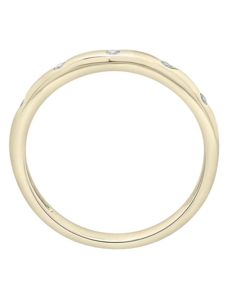 Anillo Mjj Brilliant Inc 14 k de oro diamante pavé