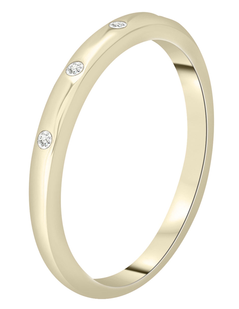 Anillo Mjj Brilliant Inc 14 k de oro diamante pavé