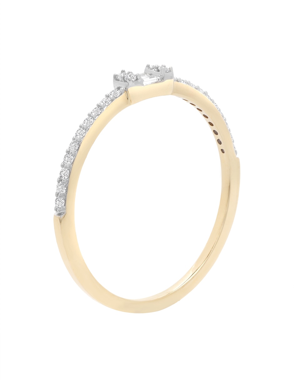 Anillo Mjj Brilliant Inc 14 k de oro diamante pulido